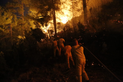 Muğla'da çıkan orman yangınına müdahale gece boyunca devam etti