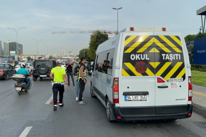 İstanbul'da okul servislerinde  polislerce denetim yapıldı