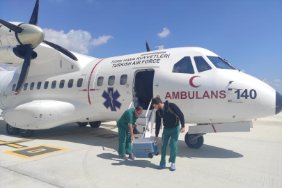 Hava Kuvvetlerine ait ambulans uçak acil organ nakli bekleyen hasta için havalandı