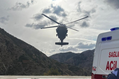 Askeri helikopter hamile kadın için havalandı