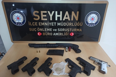 Adana'da evinde 7 silah ve uyuşturucu bulunan çocuk tutuklandı