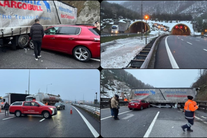 Bolu kesiminde kaza ulaşımı aksattı