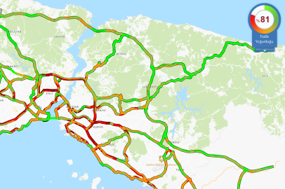 Yağmur başladı harita kızardı