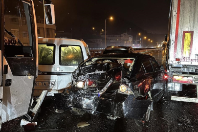 Samsun'da zincirleme trafik kazası