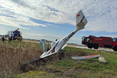 Bursa’da pistten çıkan eğitim uçağının pilotu yaralandı