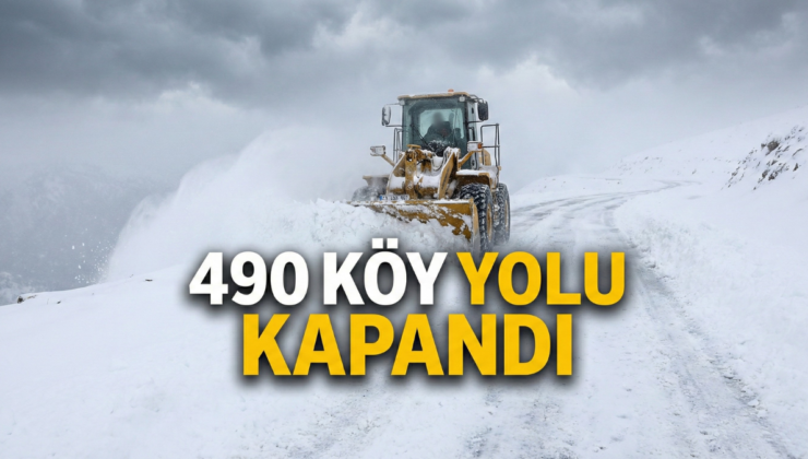Doğu Anadolu’da 490 Köy Yolu Kar Yağışıyla Geçit Vermiyor