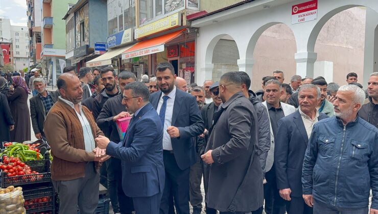 Kağızman’da Milletvekili Adem Çalkın’a bakan gibi karşılama