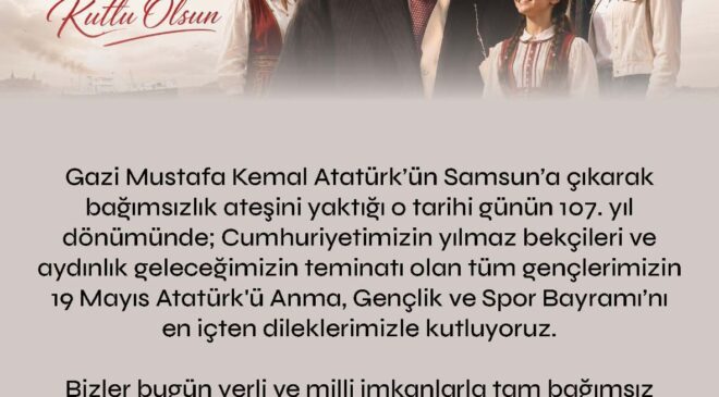 Yalova Makine İhtisas OSB’den 19 Mayıs Mesajı: Cumhuriyetin Teminatı Gençlere Anlamlı Vurgu