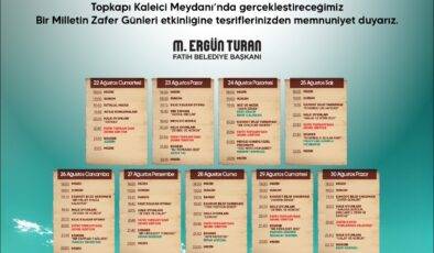 Fatih’te ‘Bir Milletin Zafer Günleri’ Etkinlikleri Başlıyor
