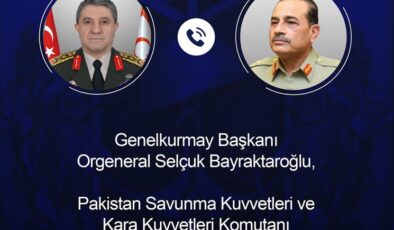 Genelkurmay Başkanı Orgeneral Bayraktaroğlu Pakistanlı Mevkidaşı İle Görüştü